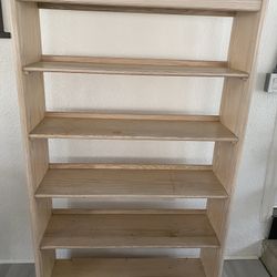 Real Wood Sturdy 5 Tier Book Shelf 