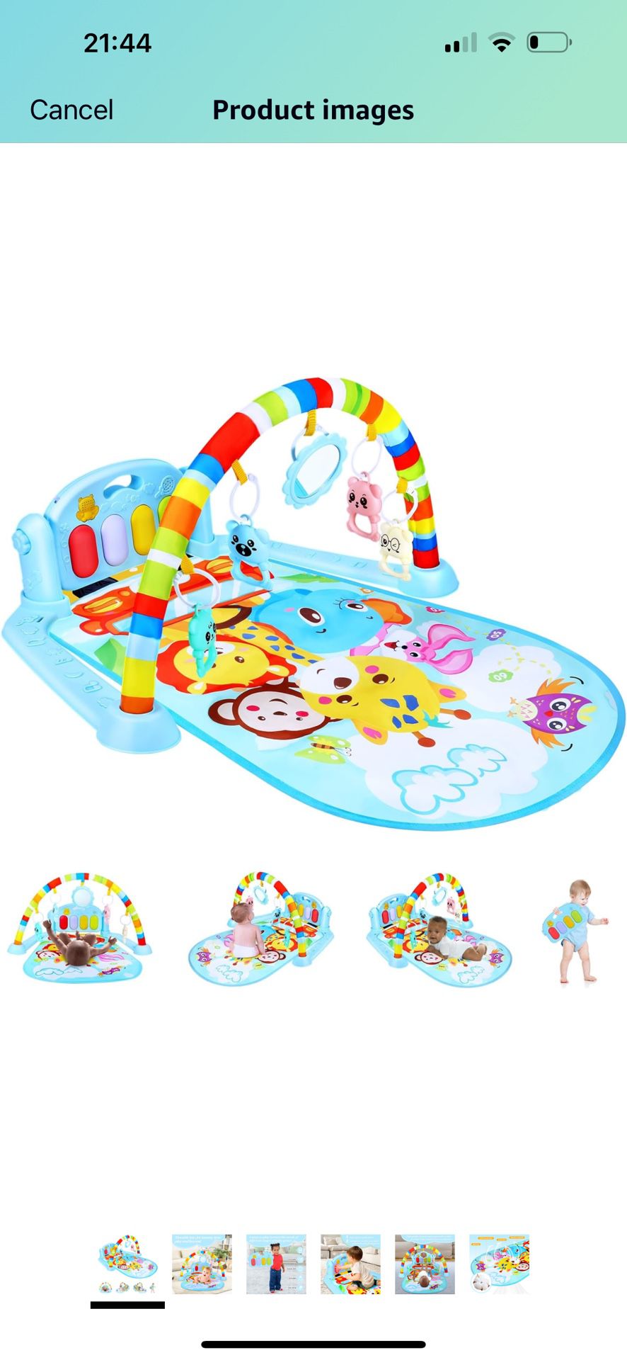 Brand New Baby Gyms Play Mats, Tummy Time Play Mat with Muscial Toy Lights, Kick & Play Piano Gym Activity Center 
