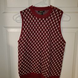 Women's Burgundy Sweater Vest (Size L)