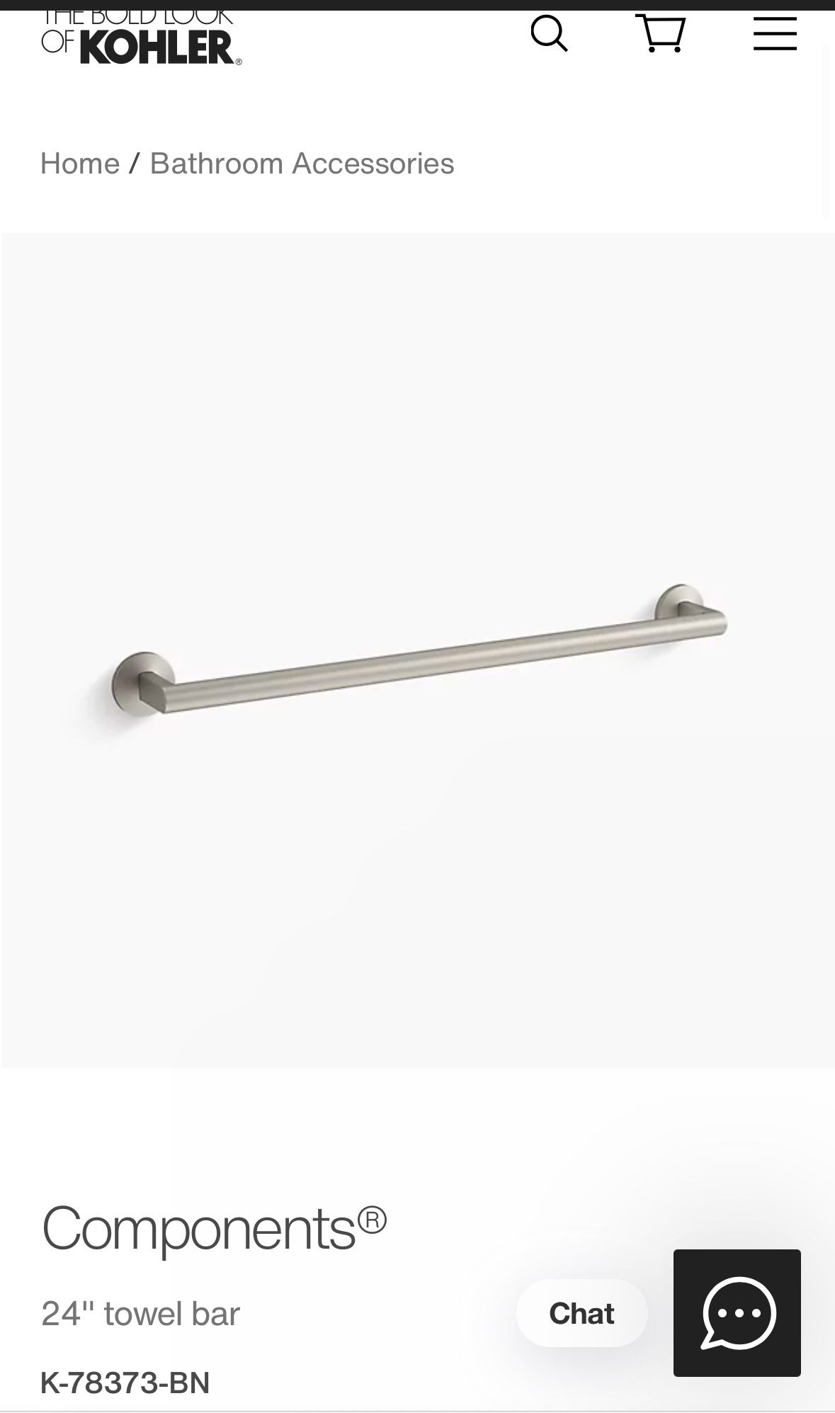 Kohler 24” Towel Bar Brushed Nickel,All Products : American Fashion Style Bags On Sale