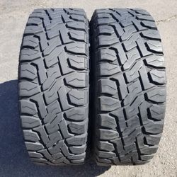 Two LT37x12.50R20 Toyo RT Open Country 10ppy Load Range E 20" 4x4 Tires