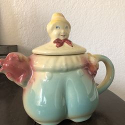 Vintage 1940's Shawnee Pottery Tom The Pipers Son Tea Pot