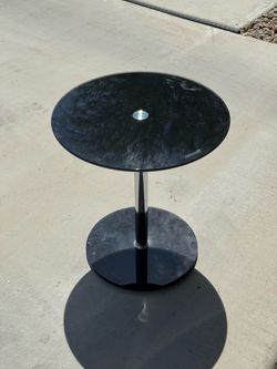 Round Black Glass Side Table (95 for both)