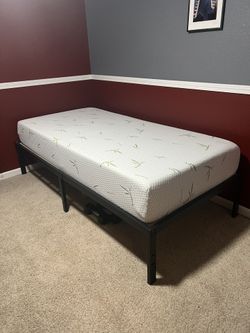 Twin XL Frame And Mattress