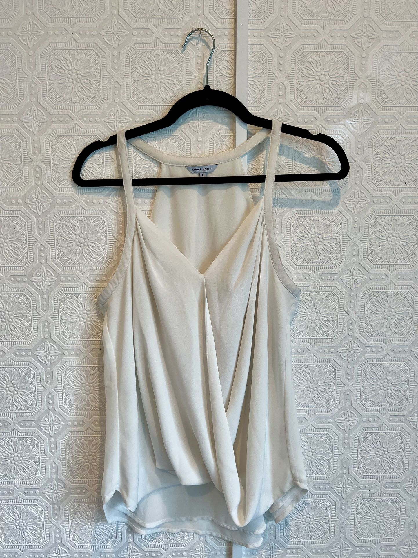 White Flowy Sleeveless Tank Top