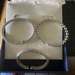 3 Pieces Italy Silver bracelets