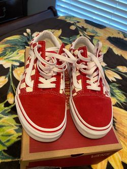 Vans Old Skool Red Checkerboard Sneakers VANS