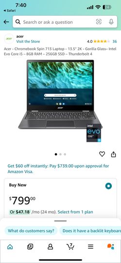 Acer - Chromebook Spin 713 Laptop