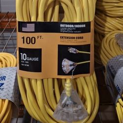 10 Gauge 100ft 3 Port Extension Cords