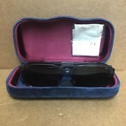 Gucci Men’s Sunglasses Rectangle Pilot Blue GG0925S-004 With Case