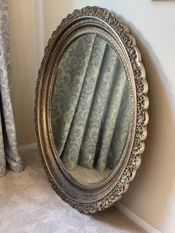 Howard Elliott Collection Large 46” Ornate Silver-Finish Framed Mirror