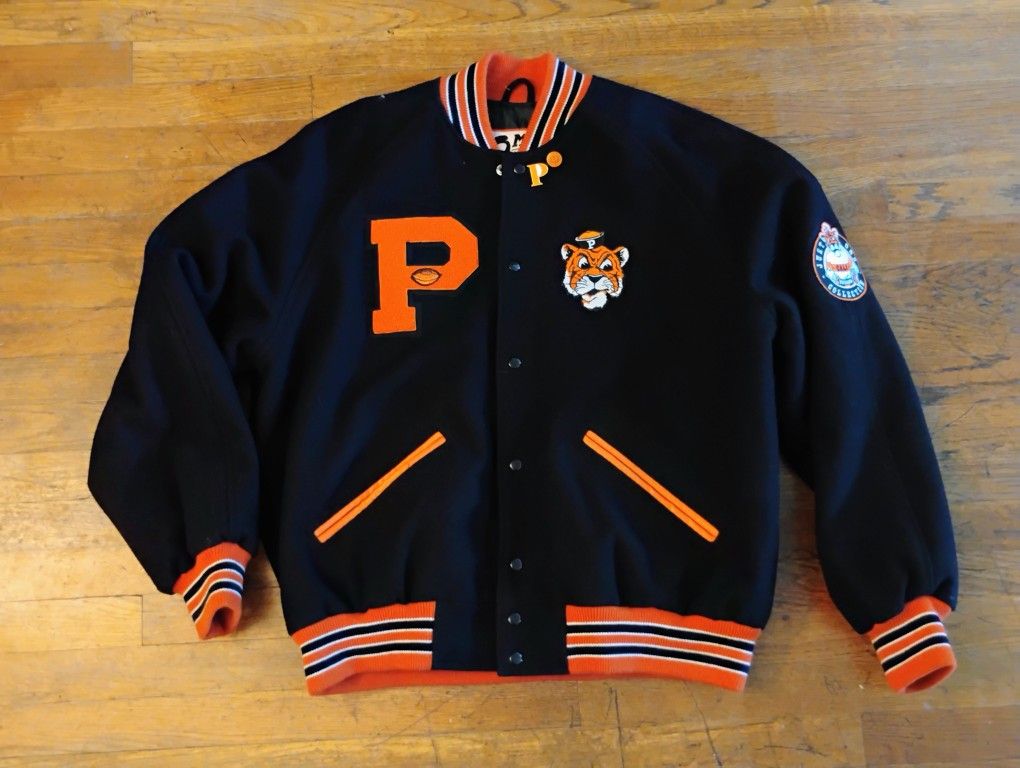 Pacific Tigers Mens Jacket XL Letterman Varsity Uop