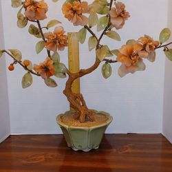 CHINESE JADE & Semi Precious STONE TREE