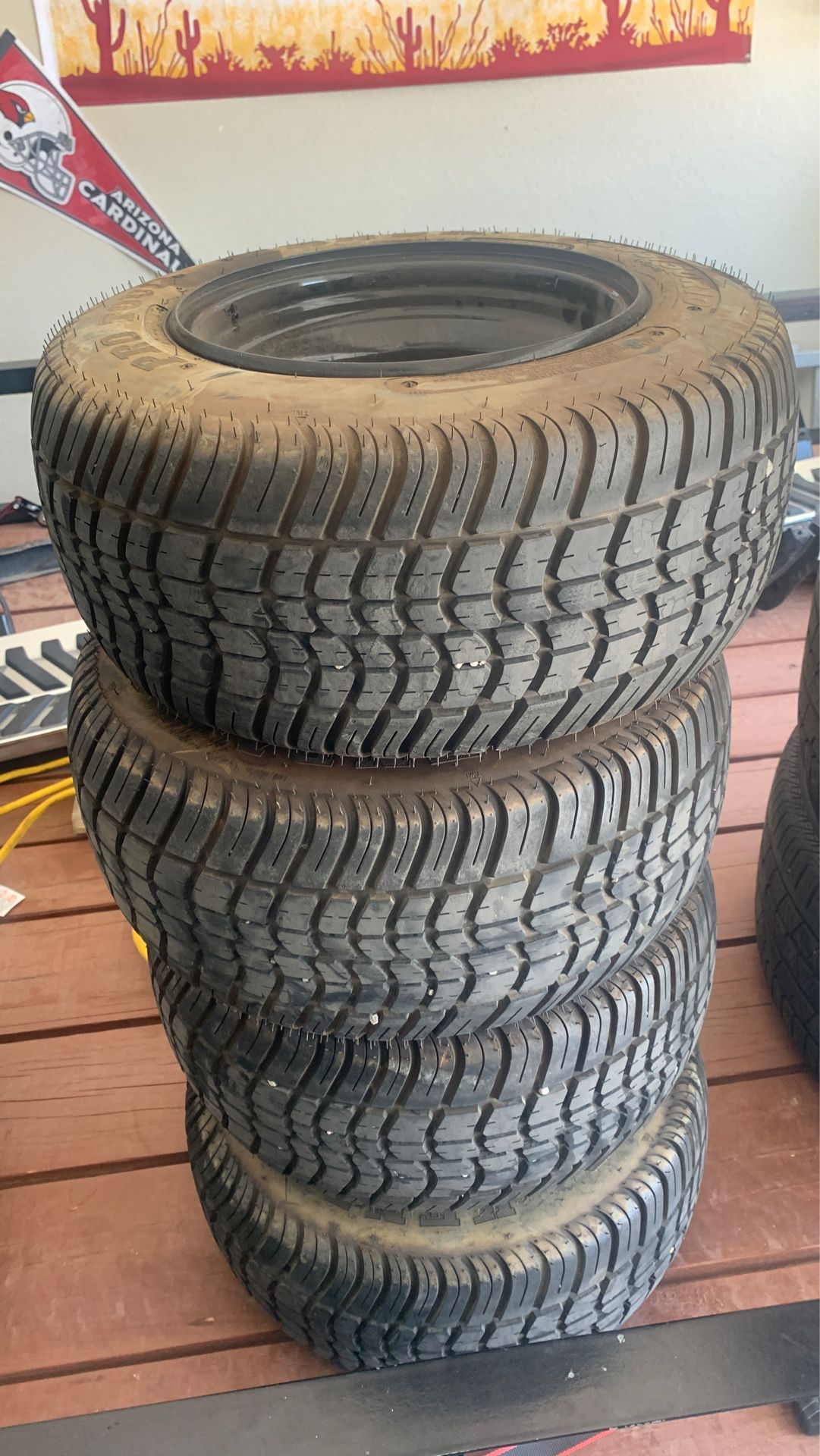 Golf cart wheels and tires