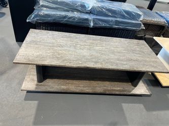 Stone Coffee Table for outdoor indoor W: 43.5 X H: 14” x D: 18” Grey Color