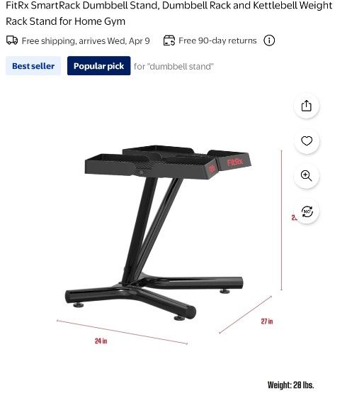 FitRx SmartRack For Dumbbell & Kettlebells