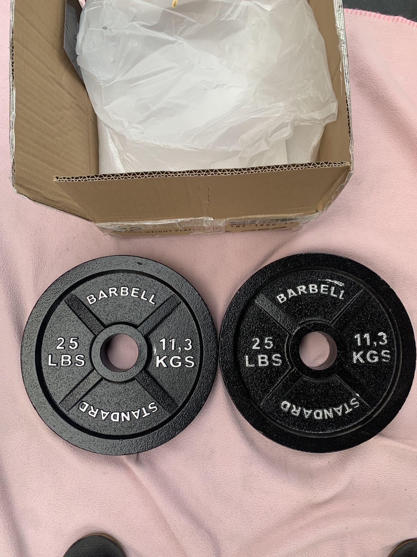 **Brand New** PAIR (2x) 25lbs OLYMPIC CAST IRON Weight Plates