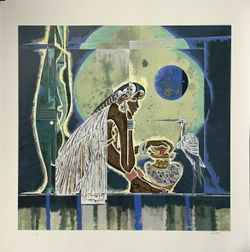 Lu Hong Limited Edition Serigraph Titled “Muse” Signed and Numbered
