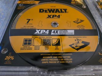 Dewalt 7-inch-Tooth Wet Continuous Diamond Tile Saw XP4 Blade