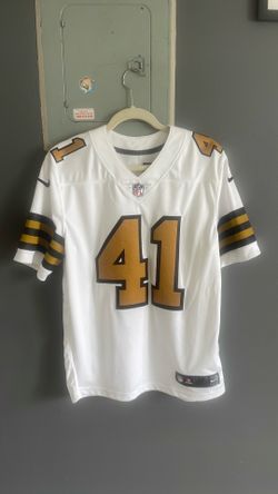 Nike Mens White New Orleans Saints Alvin Kamara 41 Football-NFL Jersey Size M