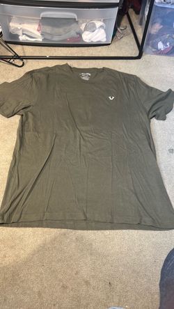 Olive green true religion shirt 2xl