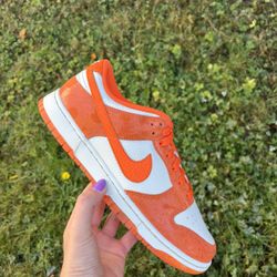 Nike Dunks Low Cracked Orange