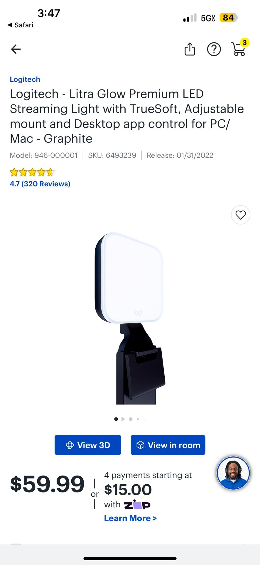 Logitech CONTENT/GAMING/STREAMING LIGHT