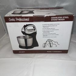 COOKS PROFESSIONAL STAINLESS STEEL STAND MIXER,
