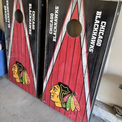 Chicago Blackhawks Cornhole Boards