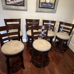 24" Counter Height Slat Back Swivel Stool (PRICE PER CHAIR)
