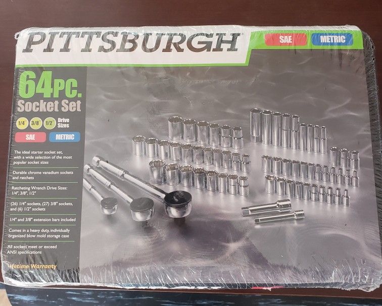 Pittsburgh 64 piece socket set for Sale in Sacramento, CA OfferUp