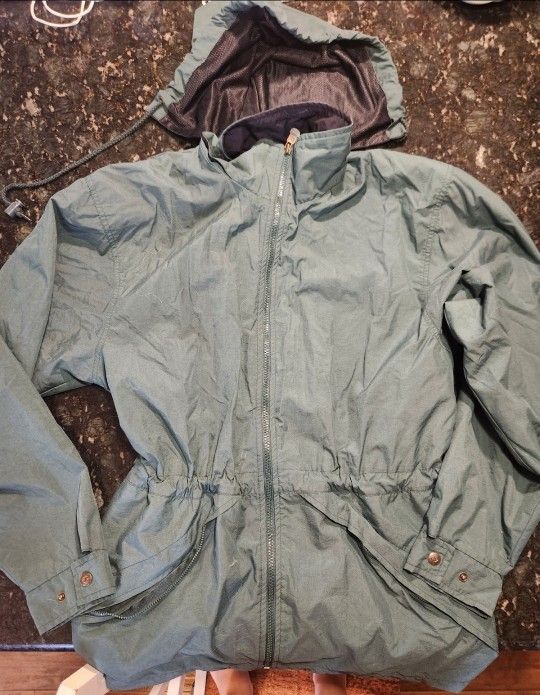 🌲 Vintage Champion Rain Jacket Windbreaker Green