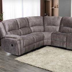 New Power 3 Recliner Sectional Couch! Free Delivery 🚚! 