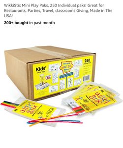 WikkiStix Mini Play Paks, 250 Individual paks! Great for Restaurants, Parties, Travel, classrooms Giving, Made in The USA!