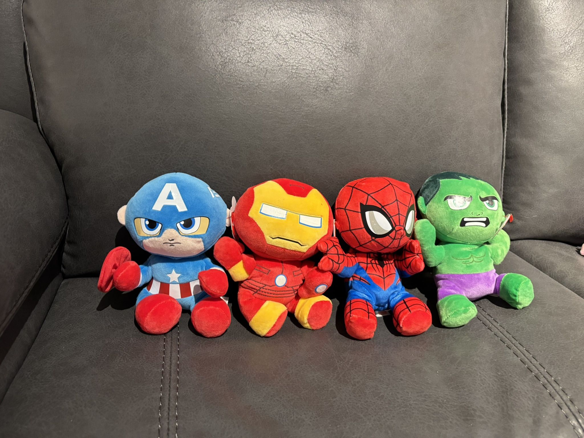 Marvel Plush Set – Spider-Man, Iron Man, Hulk, Captain America