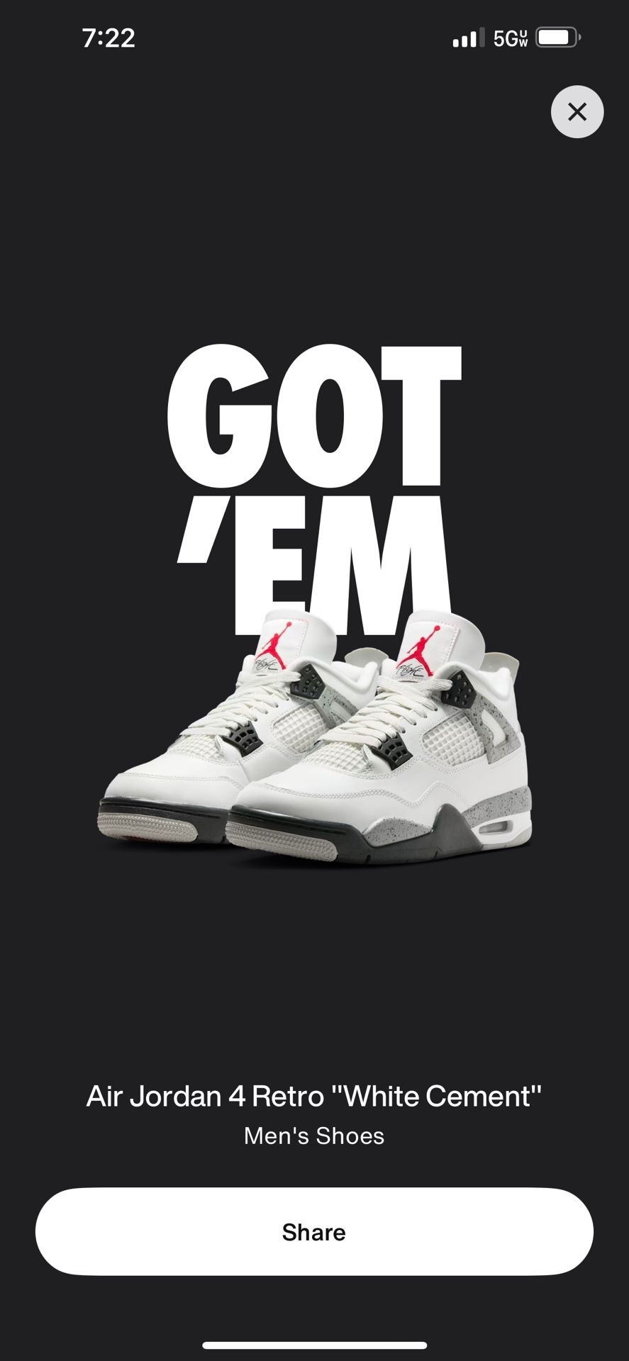 White Cement Jordan 4