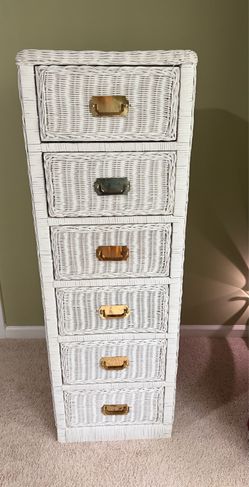 Wicker Drawer Cabinet