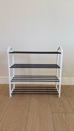 Shoes rack and clear boxes
