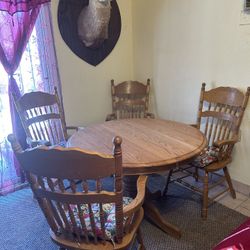 Oak Table With Chairs