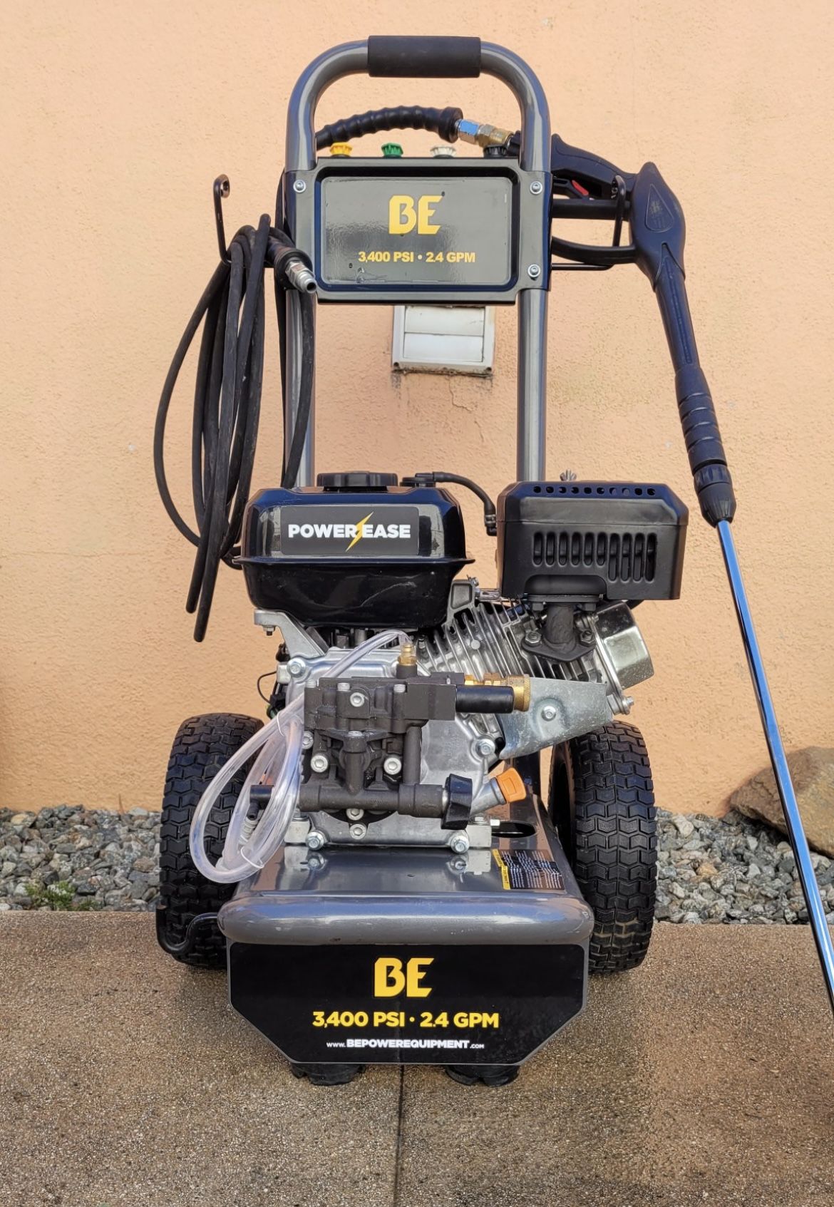 BE Power 3400 PSI 2.4 GPM Gas Pressure Washer