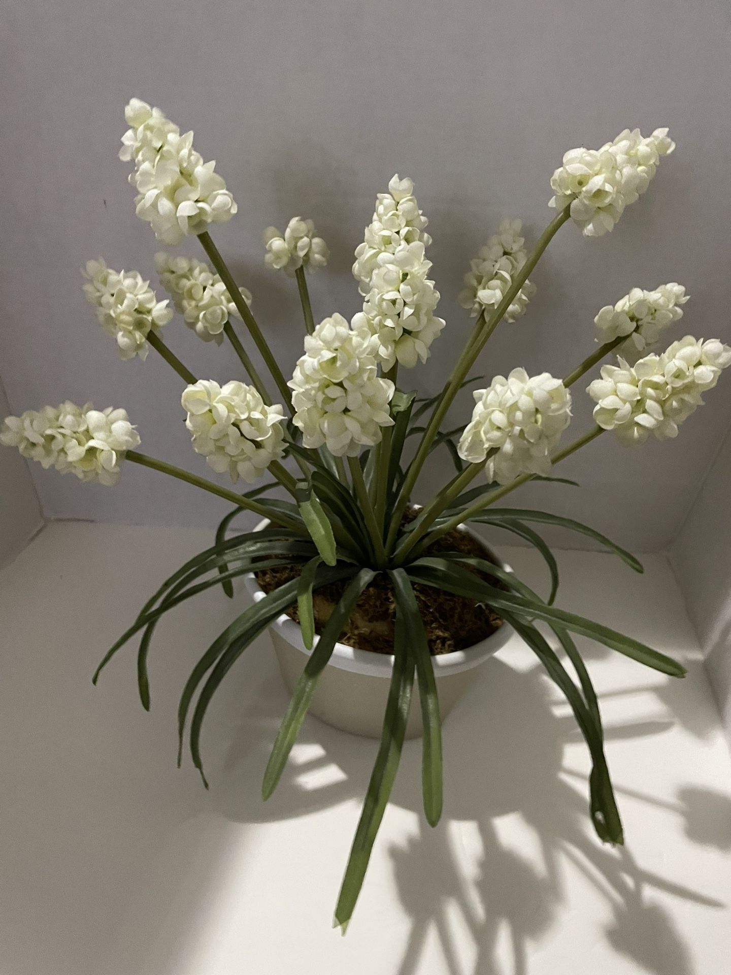 Pot with Faux Flowers