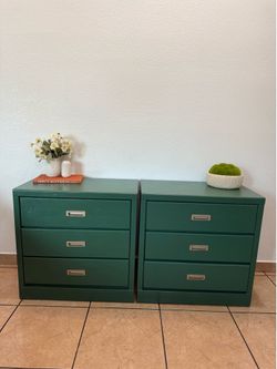 Pair of Green Nightstands