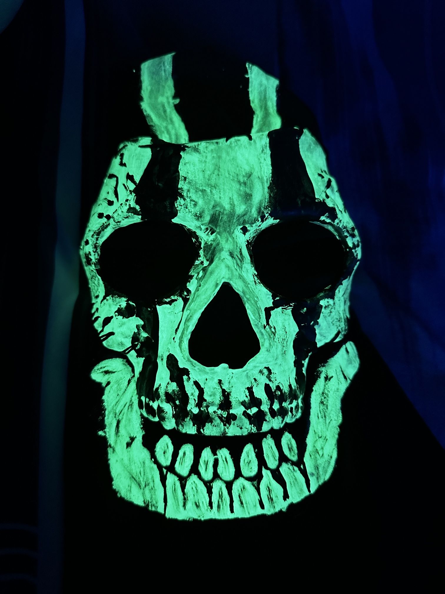Ghost Mask Glow In The Dark Handmade Mask