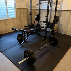 Squat/Power Lifting Rack And Bench