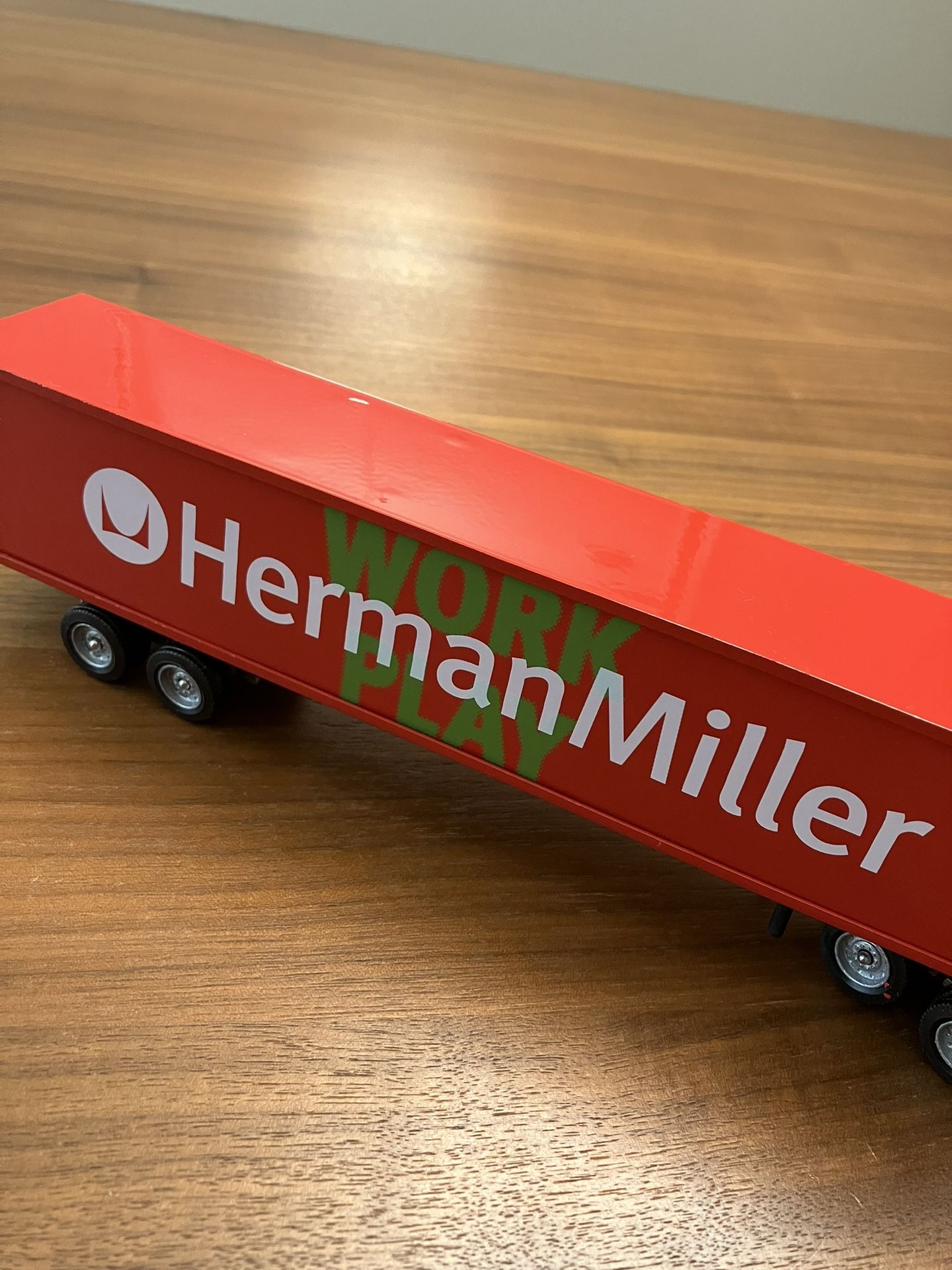 Winross, Herman Miller “Work Play” Diecast Red Semi Truck