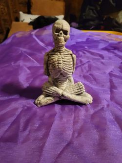 Halloween Meditating Skeleton Figurine