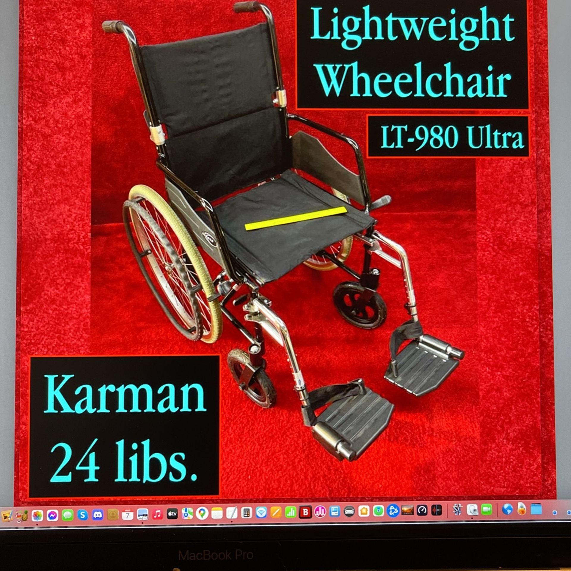 24lib. Lightweight Wheelchair