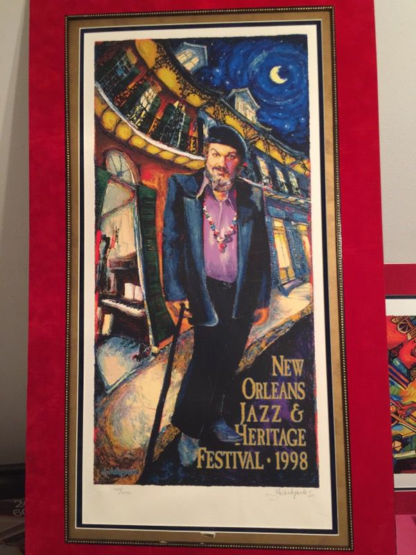 Dr John Jazz fest poster original signed and Numbered 1998 New Orleans Jazz Heritage Festival Poster