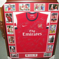 Arsenal Home Shirt | Framed Hand Signed by 31 Arsenal Legends w/ COA