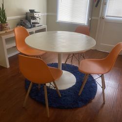 White Circular Table